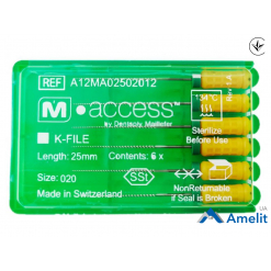 Інструмент ручний K-File M-Access №20, 25 мм (Dentsply Sirona), 6 шт./пак.